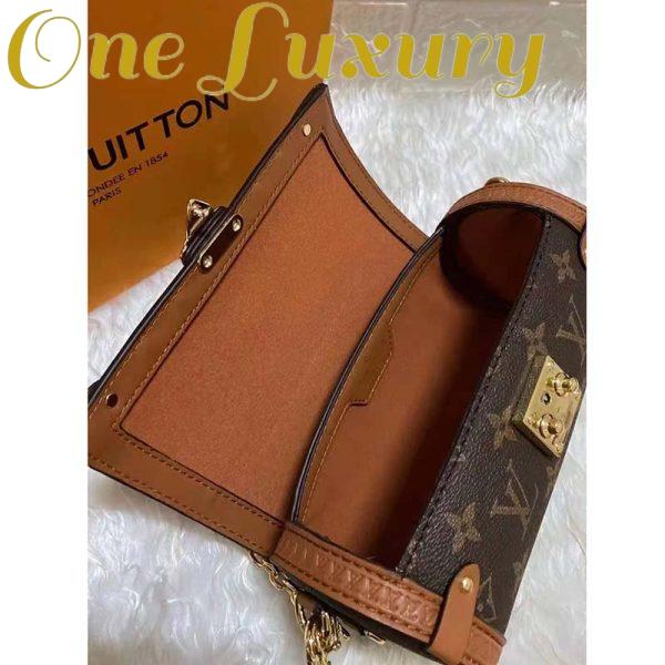 Replica Louis Vuitton Unisex Papillon Trunk Handbag Monogram Coated Canvas Cowhide Leather 11