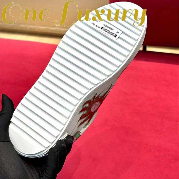 Replica Louis Vuitton Women LV Time Out Sneaker White Printed Calf Leather Monogram Flowers 10