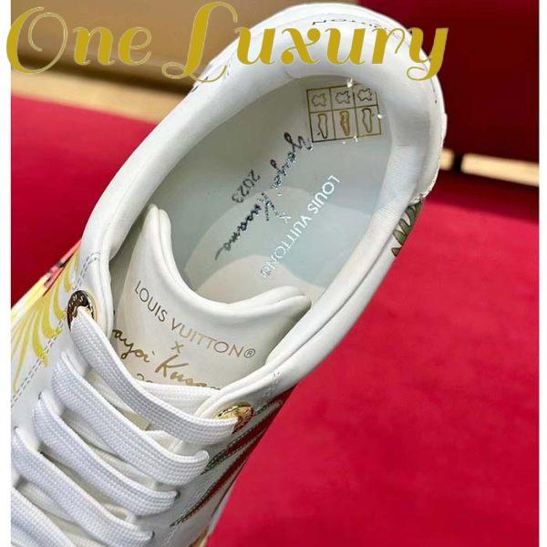 Replica Louis Vuitton Women LV Time Out Sneaker White Printed Calf Leather Monogram Flowers 11