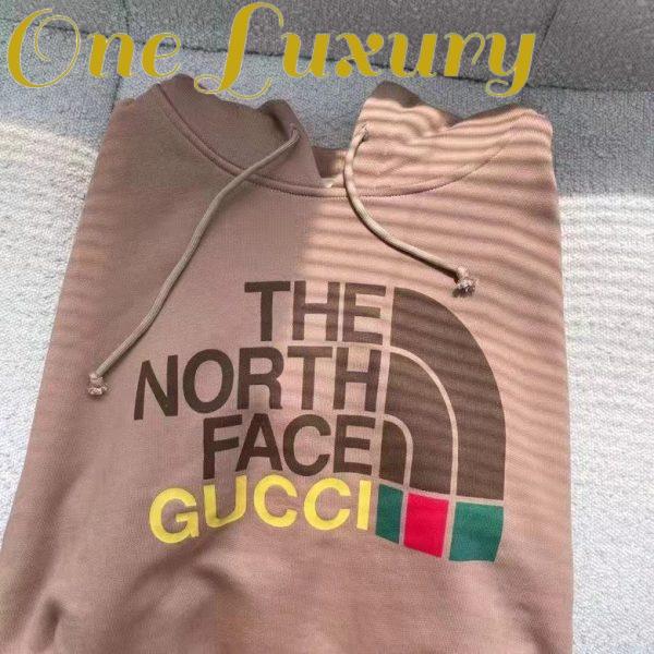 Replica Gucci GG Women The North Face x Gucci Sweatshirt Brown Cotton Jersey Crewneck Oversized Fit 4