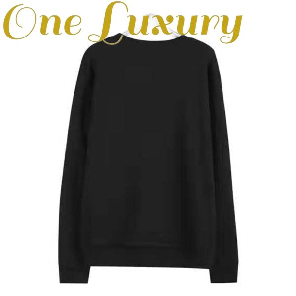 Replica Gucci Men Beverly Hills Cherry Print Sweatshirt Cotton Jersey Crewneck Puff Sleeves-Black 3