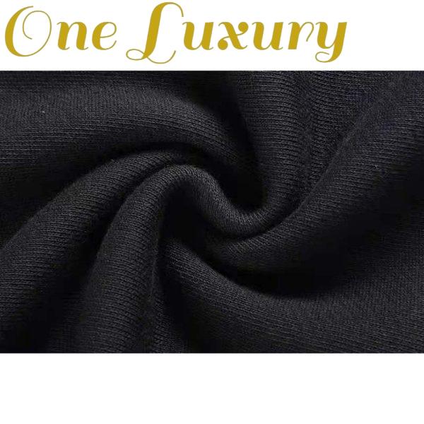 Replica Gucci Men Beverly Hills Cherry Print Sweatshirt Cotton Jersey Crewneck Puff Sleeves-Black 5