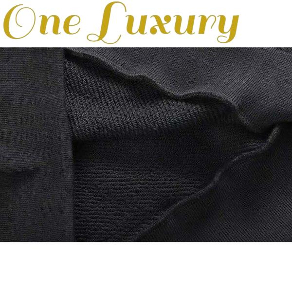 Replica Gucci Men Beverly Hills Cherry Print Sweatshirt Cotton Jersey Crewneck Puff Sleeves-Black 7