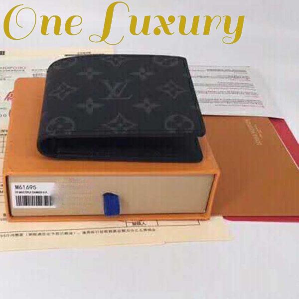 Replica Louis Vuitton LV Unisex Multiple Wallet Monogram Eclipse Canvas-Grey 4