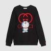 Replica Gucci Men Doraemon x Gucci Cotton Sweatshirt Crewneck Oversized Fit-Navy 15