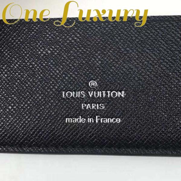 Replica Louis Vuitton LV Unisex Multiple Wallet Monogram Eclipse Canvas-Grey 11