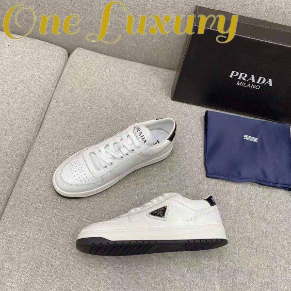 Replica Prada Men Downtown Perforated Leather Sneakers-White 6
