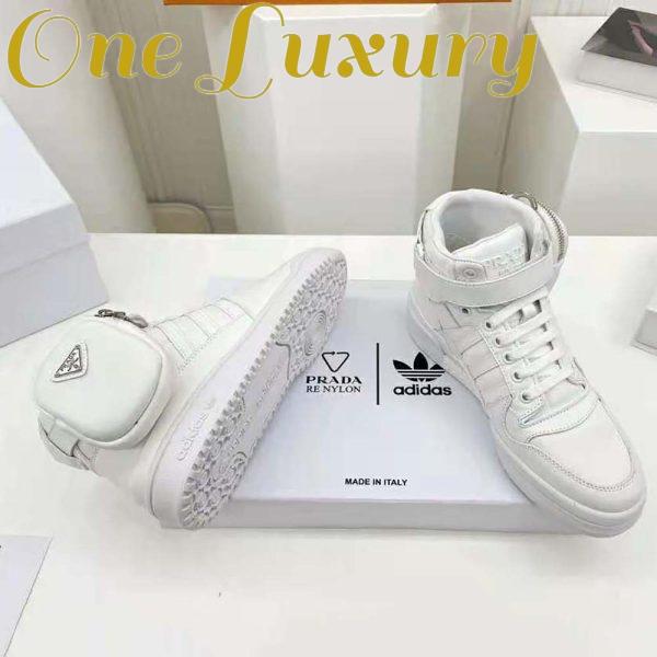 Replica Prada Women Adidas for Prada Re-Nylon Forum High-Top Sneakers-White 7