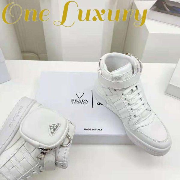 Replica Prada Women Adidas for Prada Re-Nylon Forum High-Top Sneakers-White 10