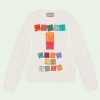 Replica Gucci Men GG Cotton Jersey Sweatshirt Turquoise Felted Cotton Jersey Long Sleeves 16