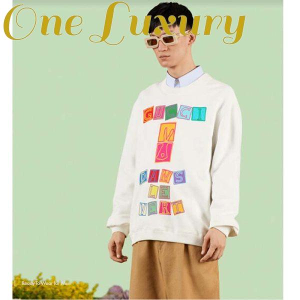 Replica Gucci Men GG Cotton Jersey Sweatshirt Crewneck Rib Cotton Long Sleeves 13