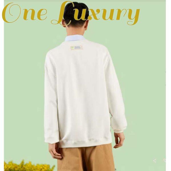 Replica Gucci Men GG Cotton Jersey Sweatshirt Crewneck Rib Cotton Long Sleeves 14