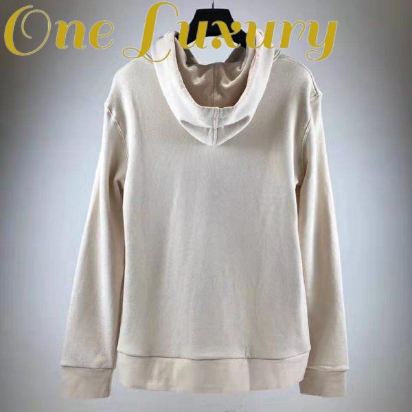 Replica Gucci Men Oversize Sweatshirt with Gucci Logo in 100% Cotton-White 4