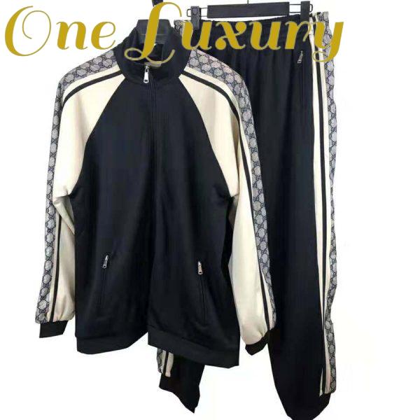 Replica Gucci Men Oversize Technical Jersey Jacket in GG Printed Nylon-Black 3
