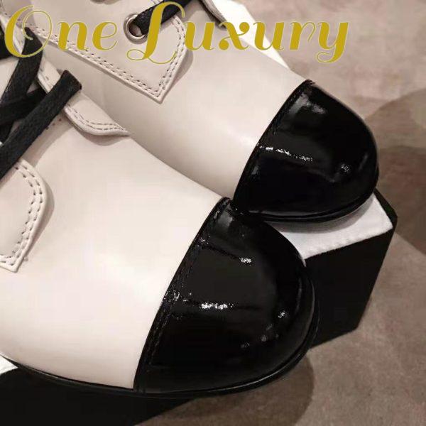 Replica Chanel Women Ankle Boots Calfskin & Patent Calfskin 4.6 cm Heel-Beige 11