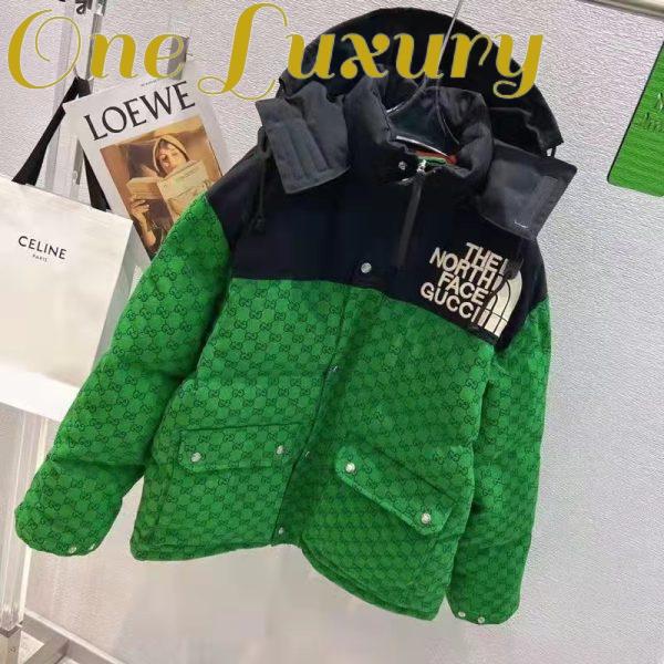 Replica Gucci Men The North Face x Gucci Padded Jacket Green Ebony GG Canvas 3