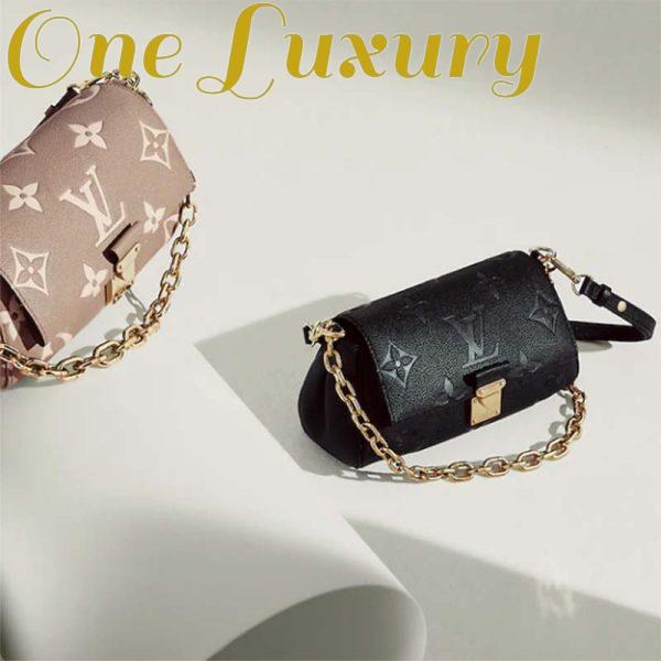 Replica Louis Vuitton LV Women Favorite Black Monogram Empreinte Cowhide Leather 6
