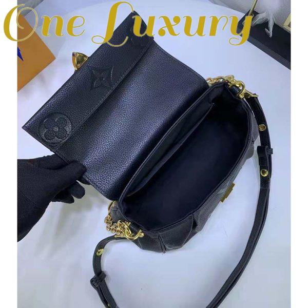 Replica Louis Vuitton LV Women Favorite Black Monogram Empreinte Cowhide Leather 7