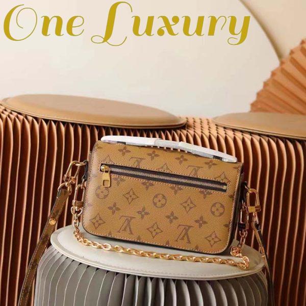 Replica Louis Vuitton LV Women Pochette Métis Bag Brown Monogram Reverse Coated Canvas 3