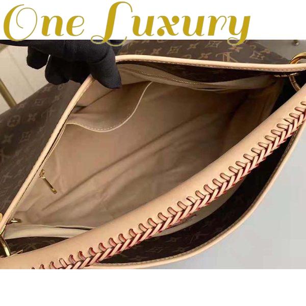 Replica Louis Vuitton Unisex Artsy MM Monogram Coated Canvas Natural Cowhide Leather 6