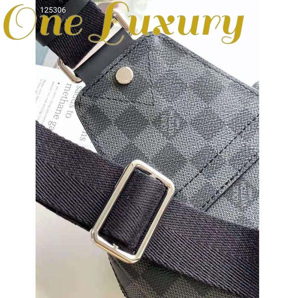 Replica Louis Vuitton Unisex Avenue Sling Bag Coated Damier Graphique Canvas Textile Lining 8