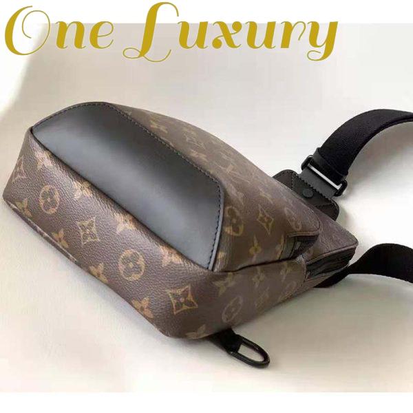 Replica Louis Vuitton Unisex Avenue Sling Bag Monogram Macassar Coated Canvas Textile Lining 5