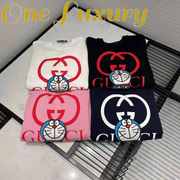 Replica Gucci Women Doraemon x Gucci Cotton Sweatshirt Crewneck Oversized Fit-Black 4