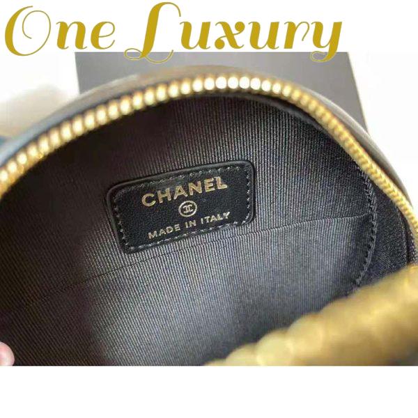 Replica Chanel Women Chanel 19 Clutch with Chain Lambskin Gold Silver-Tone & Ruthenium Black 10