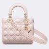 Replica Dior Women CD Dream Bucket Bag Dusty Ivory Cannage Cotton Bead Embroidery 13