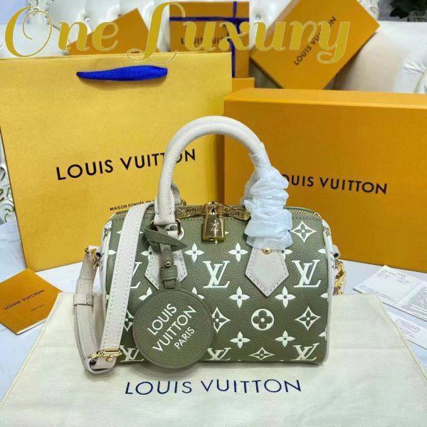 Replica Louis Vuitton Women Speedy Bandouliere 20 Bag Printed Embossed Grained Cowhide Leather 5