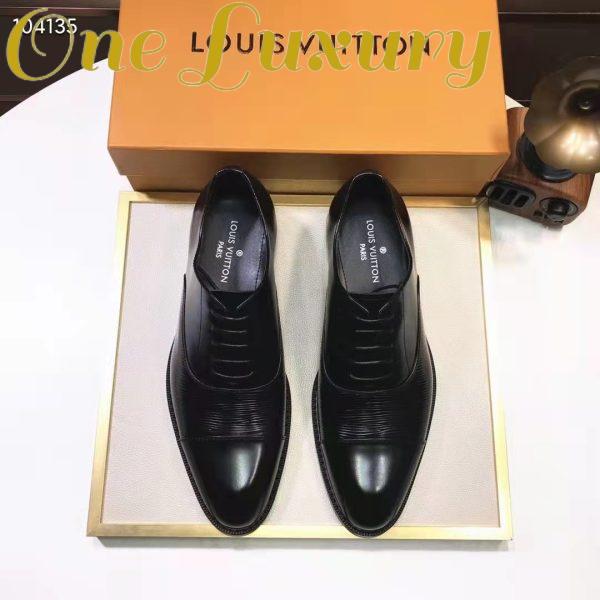 Replica Louis Vuitton LV Men Kensington Derby Black Epi Calf Leather Blake Construction 7