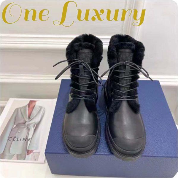 Replica Dior Unisex Dior Explorer Ankle Boot Black Smooth Calfskin Oblique Jacquard 5
