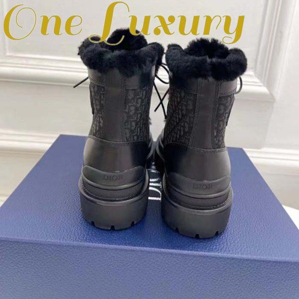 Replica Dior Unisex Dior Explorer Ankle Boot Black Smooth Calfskin Oblique Jacquard 8