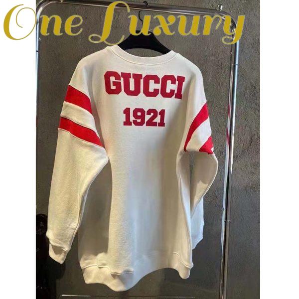 Replica Gucci GG Men Gucci 100 Cotton Sweatshirt Off-White Heavy Felted Jersey 5
