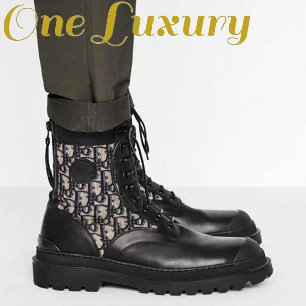 Replica Dior Unisex Dior Explorer Ankle Boot Dior Oblique Jacquard Black Smooth Calfskin 10