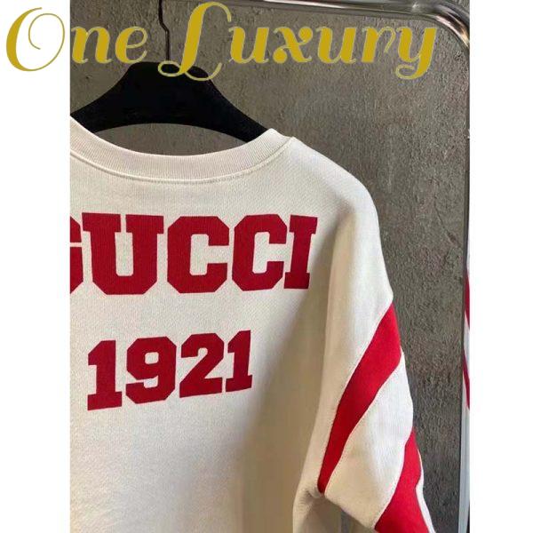 Replica Gucci GG Men Gucci 100 Cotton Sweatshirt Off-White Heavy Felted Jersey 8