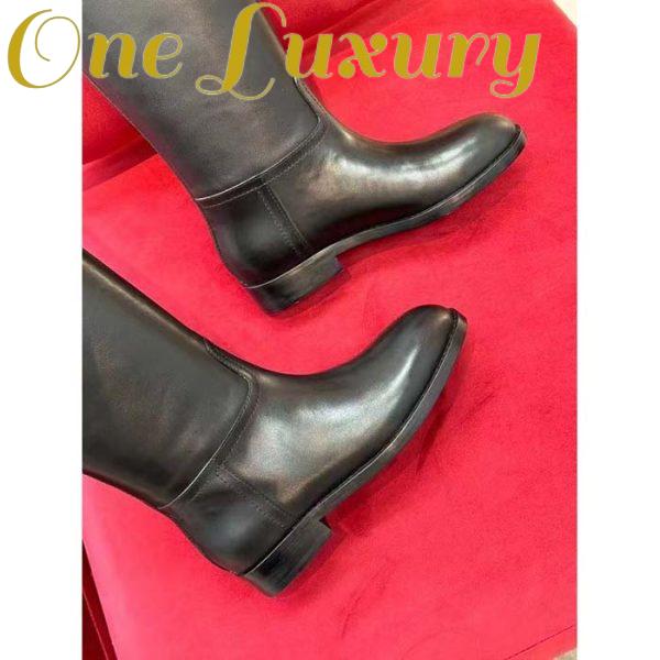 Replica Dior Women CD Dior Empreinte Boot Black Calfskin Leather Sole Star 6