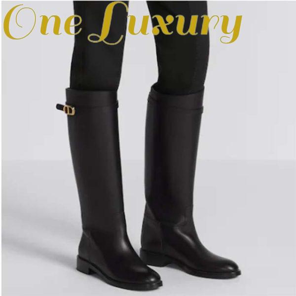 Replica Dior Women CD Dior Empreinte Boot Black Calfskin Leather Sole Star 17