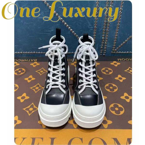 Replica Dior Women CD Shoes D-Rise Ankle Boot Black Technical Fabric Calfskin 11 cm High 5