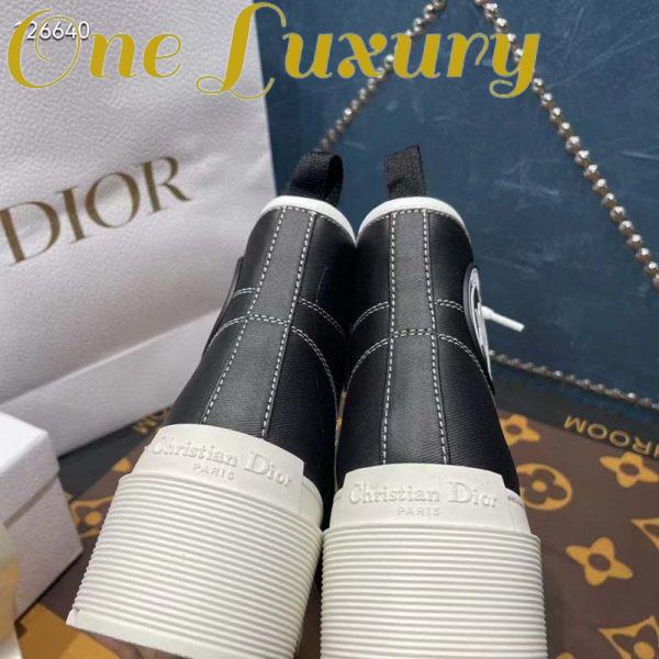 Replica Dior Women CD Shoes D-Rise Ankle Boot Black Technical Fabric Calfskin 11 cm High 10