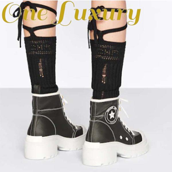 Replica Dior Women CD Shoes D-Rise Ankle Boot Black Technical Fabric Calfskin 11 cm High 14