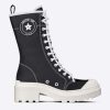 Replica Dior Women CD Shoes D-Rise Ankle Boot Black Technical Fabric Calfskin 11 cm High 15