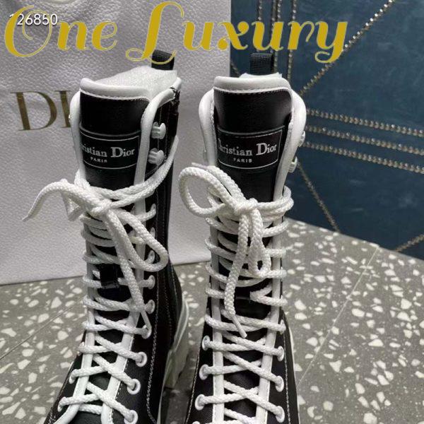 Replica Dior Women CD Shoes D-Rise Boot Black Technical Fabric Calfskin 21.5 cm High 7