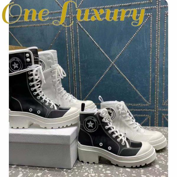 Replica Dior Women CD Shoes D-Rise Boot Black Technical Fabric Calfskin 21.5 cm High 12
