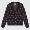 Replica Gucci Men GG Jacquard Cotton Jacket Blue Ivory GG Jacquard Jersey 14