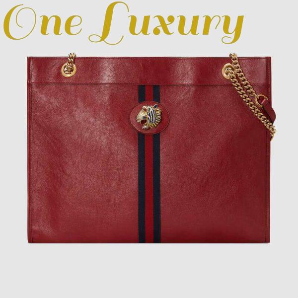 Replica Gucci GG Women Rajah Large Tote Bag in Cerise Leather 3