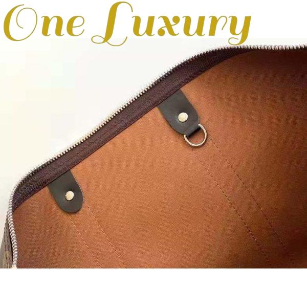 Replica Louis Vuitton LV Unisex Keepall Bandoulière 45 Brown Coated Canvas Cowhide Leather 11