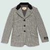 Replica Gucci Men GG Mohair Wool V-Neck Sweater Beige Brown 12