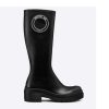Replica Dior Women CD Symbol Boot Black Supple Calfskin 34 Cm High