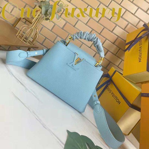 Replica Louis Vuitton LV Women Capucines BB Handbag Dusk Blue Taurillon Calfskin 3